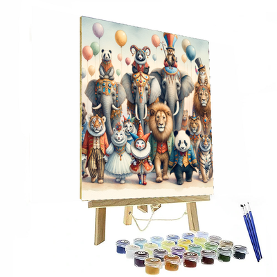 Cute Animal Parade Paint By Color