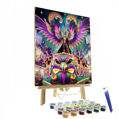 Vibrant Mardi Gras Parade Numbered Painting Kits