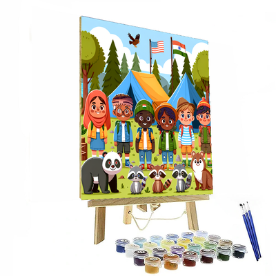 Animal Adventure Camp Paint By Number