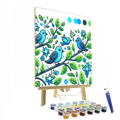 Blissful Bluebirds Numbered Painting Kits