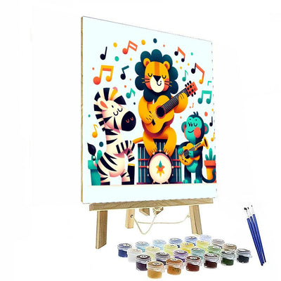 Musical Safari Parade DIY Paint By Numbers