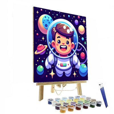 Colorful Galaxy Explorer Paint By Numbers Art