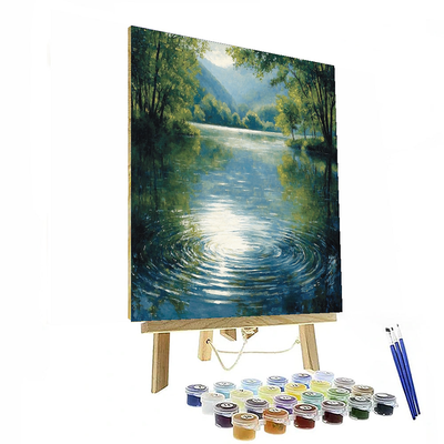 John Constable Inspired Reflections Of Serenity  Painting By Numbers Kit