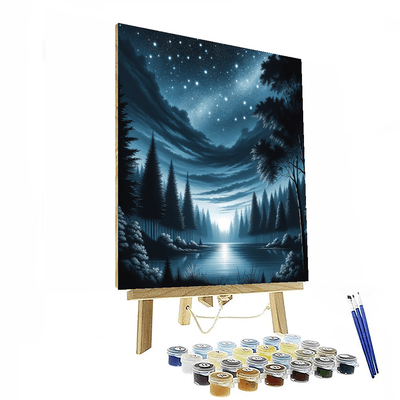 Starlit Night In The Forest DIY Paint By Numbers