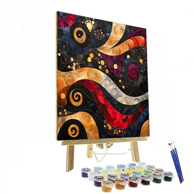 Gustav Klimt Inspired Echoes Of Abstraction  Paint By Numbers Kits