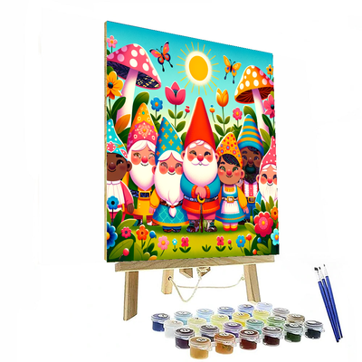 Gigantic Garden Gnome Gathering Number Painting