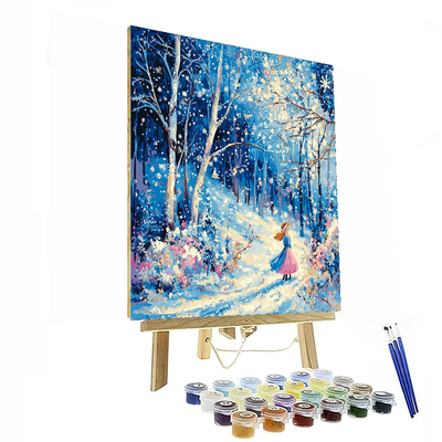 Anna's Snowy Day Fun - Disney Inspired Paint By Numbers Art