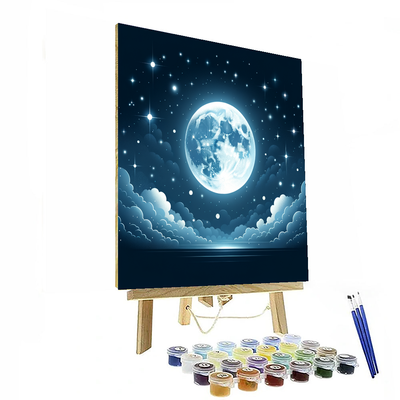 Moonlit Starscape Paint By Numbers Art