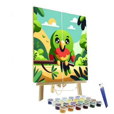 Jolly Jungle Parrot Number Painting