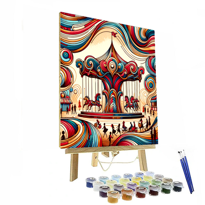 Colorful Carousel Painting Number Kit