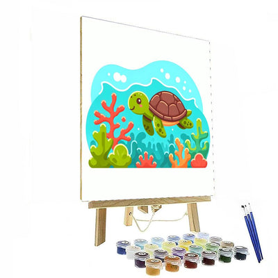 Underwater Sea Turtle Trek Paint By Numbers Kits