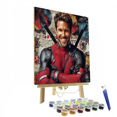 Ryan Reynolds: The Charming Anti-hero In Deadpool's Suit Paint By Color