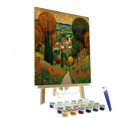 Klimt Inspired Klimt's Autumn Elegance  Paint By Number