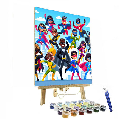 Adventure With Superheroes Paint By Color