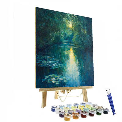 Claude Monet Inspired Ethereal Twilight Grove  Paint By Numbers Art