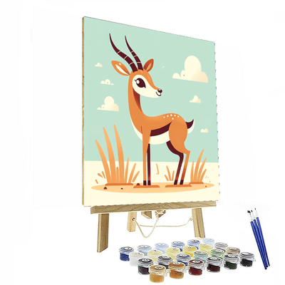 Graceful Gazelle Number Painting