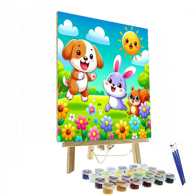 Sunny Days With Animal Friends Paint By Color