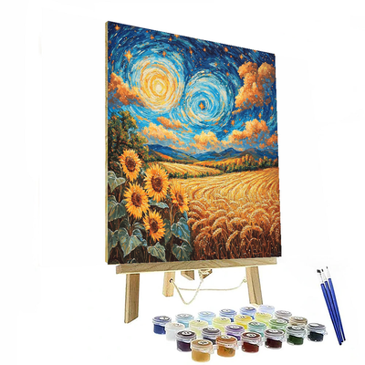 Vincent Van Gogh Inspired Rustic Harvest Symphony  Numbered Painting Kits