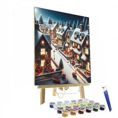 Christmas Village Serenity Paint By Number