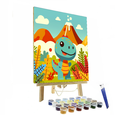 Cute Baby Dinosaur Paint By Numbers