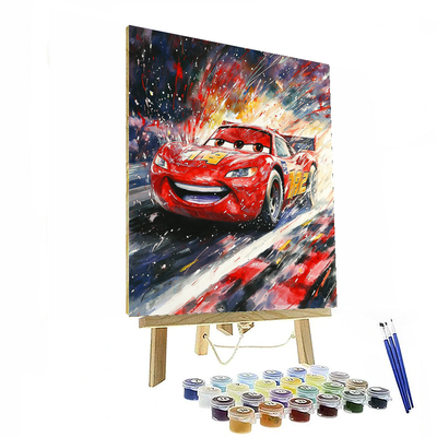 Lightning Mcqueen Speed Rush - Disney Inspired Numbered Painting Kits