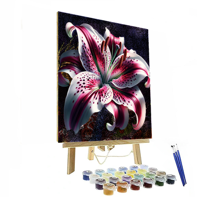 Enchanting Stargazer Lily Numbered Painting Kits