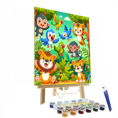 Bouncy Jungle Friends Paint By Number