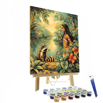 Pocahontas' Spirit Animals - Disney Inspired Paint By Color