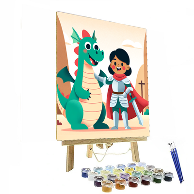 Courageous Knight Dragon Paint By Numbers Kits