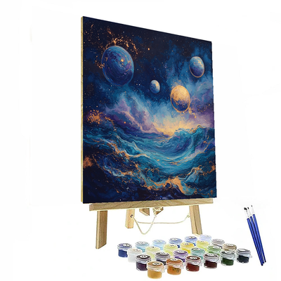 Salvador Dalí Inspired Celestial Nightlight Harmony  Number Painting