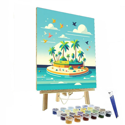 Tropical Paradise Adventure Painting By Numbers Kit