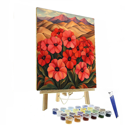 Georgia O'Keeffe Inspired O'Keeffe's Desert Blooms  Paint By Numbers Art