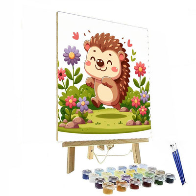 Cheerful Hedgehog DIY Paint By Numbers