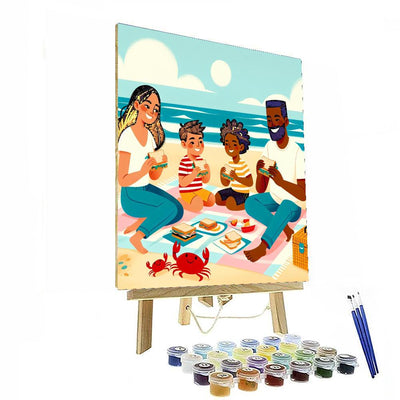 Seaside Picnic Paint By Numbers Art