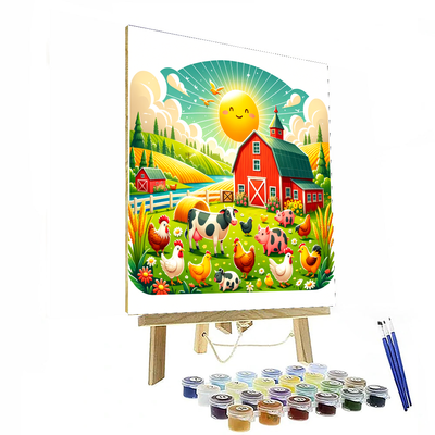 Playful Farm Life Numbered Painting Kits