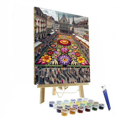 Brussels Flower Carpet - Brussels, Belgium Paint By Numbers Art