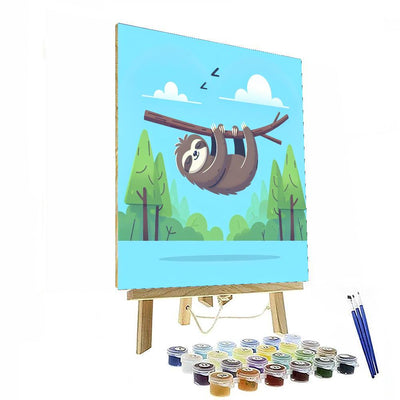 Snoozy Sloth Numbered Painting Kits