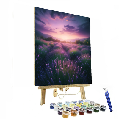 Serenity Of Lavender Fields Painting By Numbers Kit