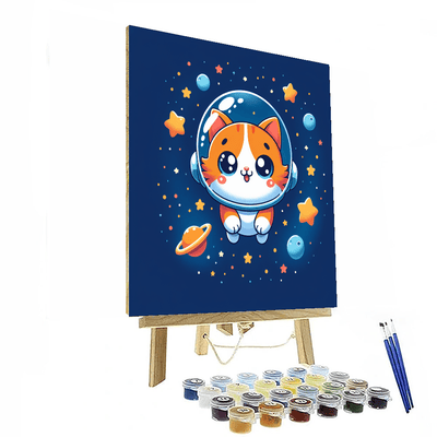 Galaxy Cat Exploration Number Painting