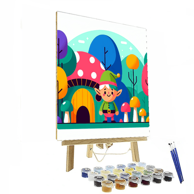 Enchanted Elf Village Paint By Numbers