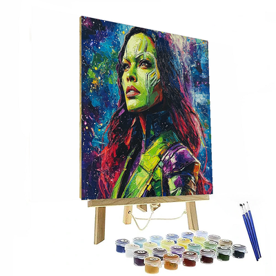 Zoe Saldana: The Galactic Wonder Of Gamora Paint By Numbers Art