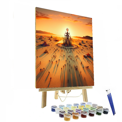 Burning Man - Black Rock City, Nevada, Usa Numbered Painting Kits