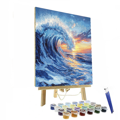 Katsushika Hokusai Inspired Waves Of Tranquility  Painting By Numbers Kit