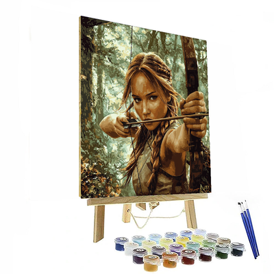 Jennifer Lawrence: The Fierce Fire Of Katniss Everdeen Paint By Color