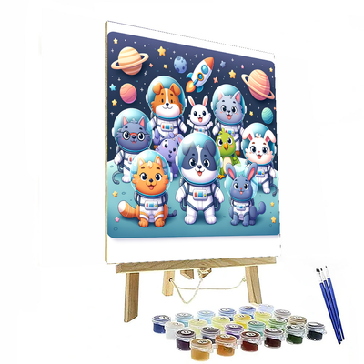 Interstellar Pet Patrol Painting By Numbers Kit