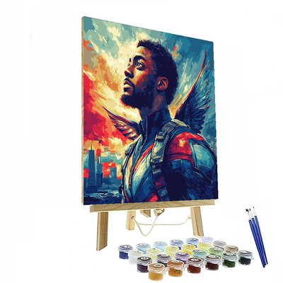 Anthony Mackie: The Courageous Spirit Of Falcon Paint By Numbers Art