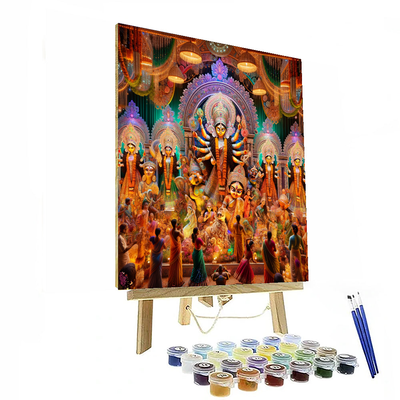 Durga Puja - Kolkata, India Painting Number Kit