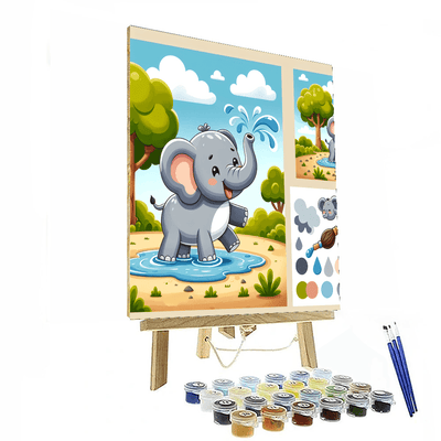 Gigantic Elephant Painting Number Kit