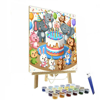 Whimsical Animal Birthday Party Paint By Numbers Kits