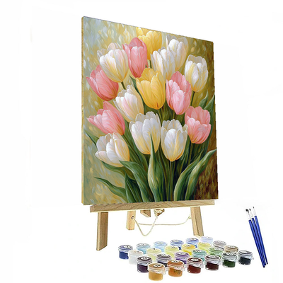 Renoir Inspired Timeless Tulips  DIY Paint By Numbers